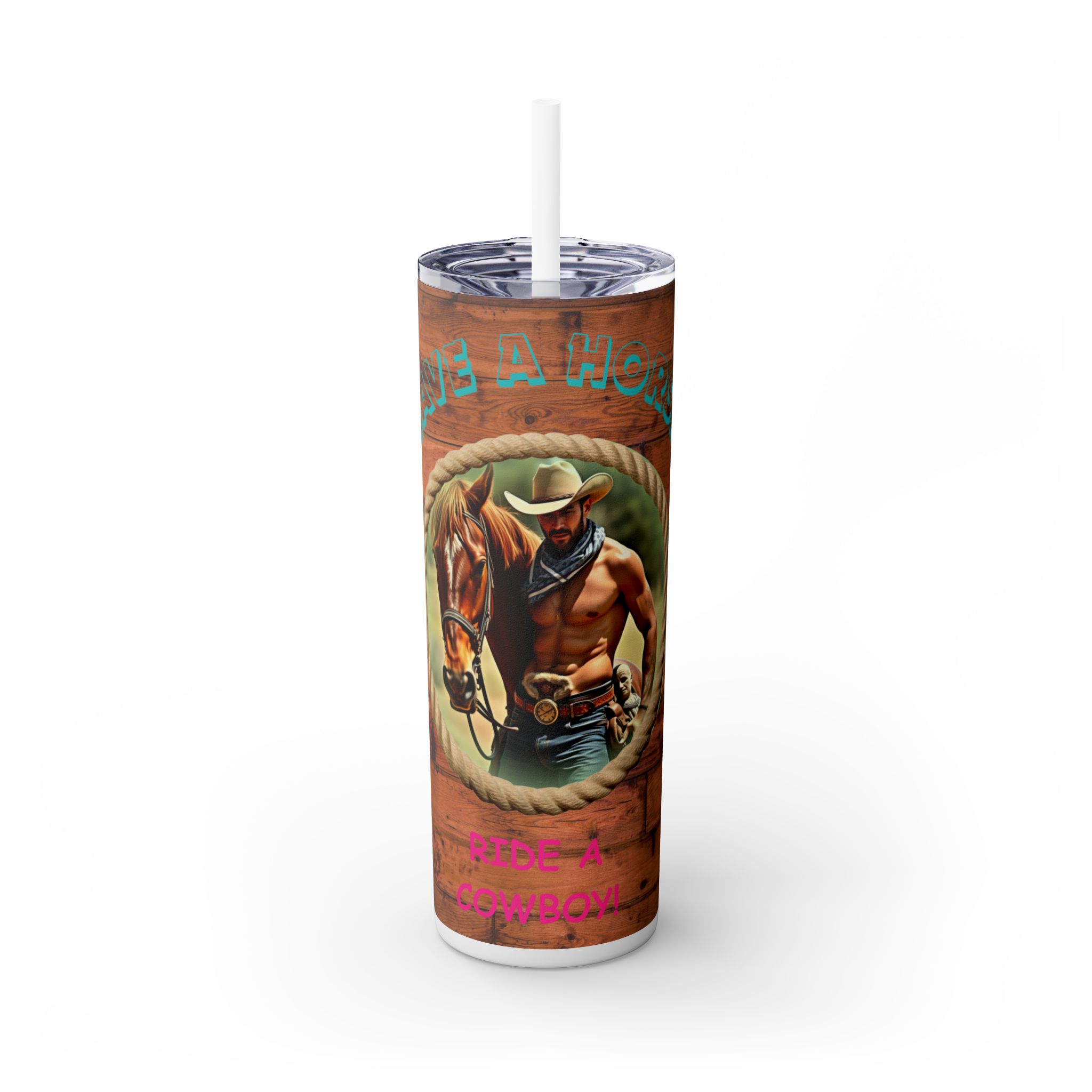 Rustic Cowboy Tumbler, Western Drinkware, Country Style, Fun Gift for Ranch Lovers, BBQ Parties, Outdoor Events - Image 2
