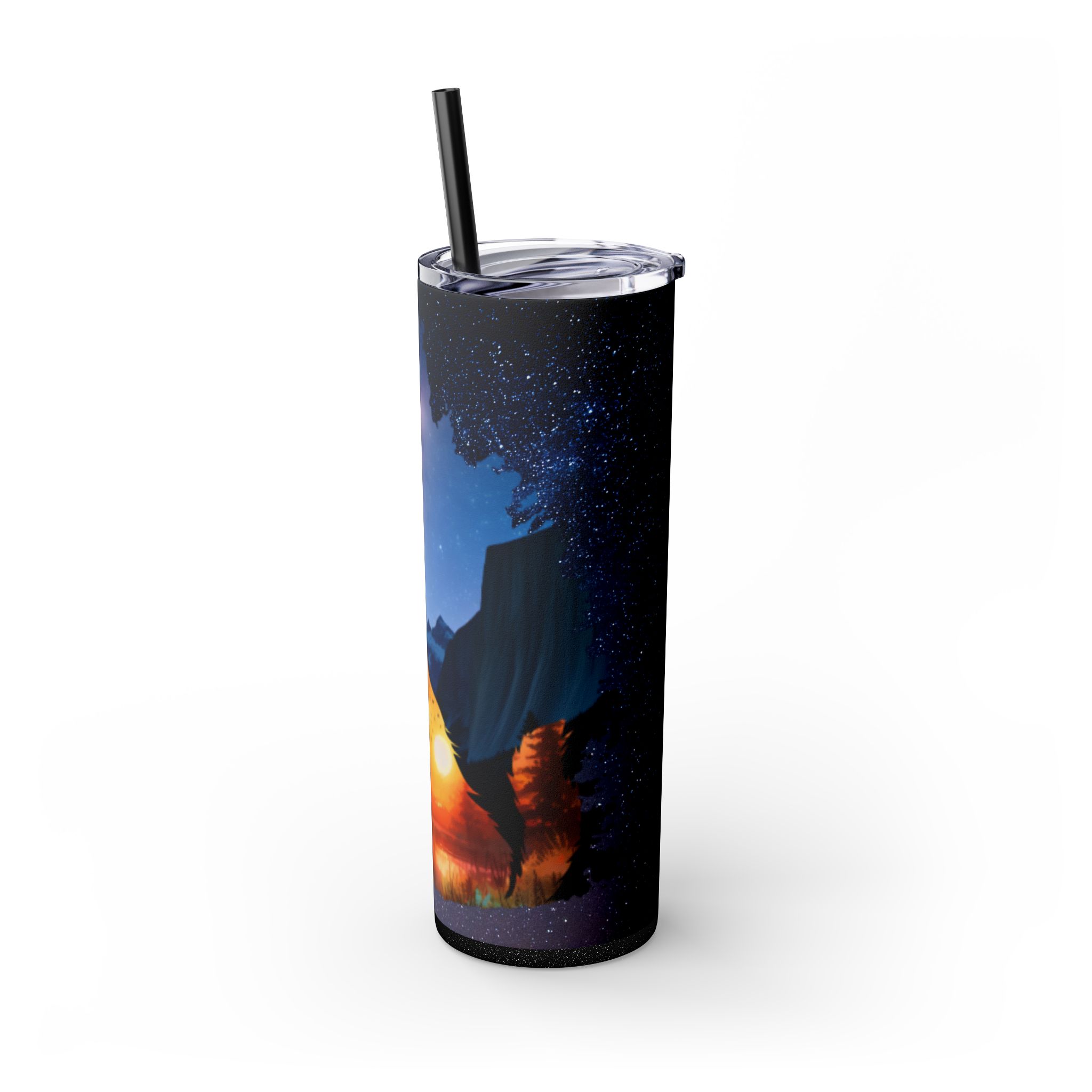 20oz Skinny Tumbler with Straw - Inspirational Travel Scene, Eco-Friendly Drinkware, Adventure Mug, Outdoor Gift, Unique Party Favor - Image 24