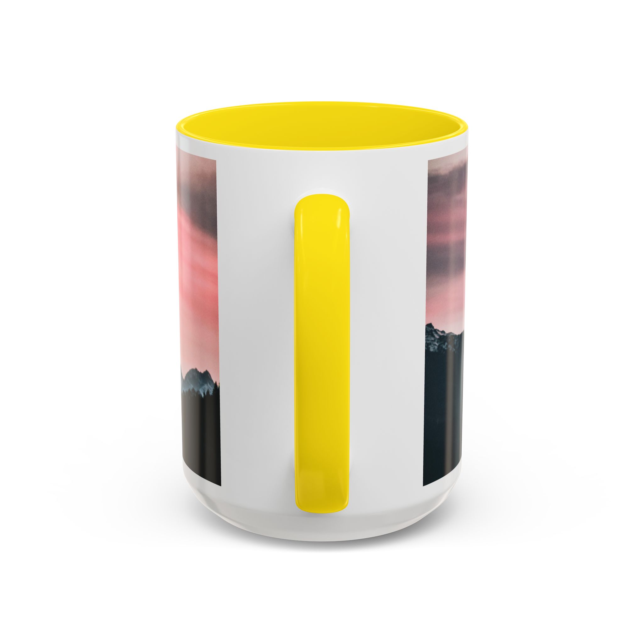 Camping Mode Coffee Mug — Pink Mountain Scenic Accent Mug (11/15oz) - Image 69