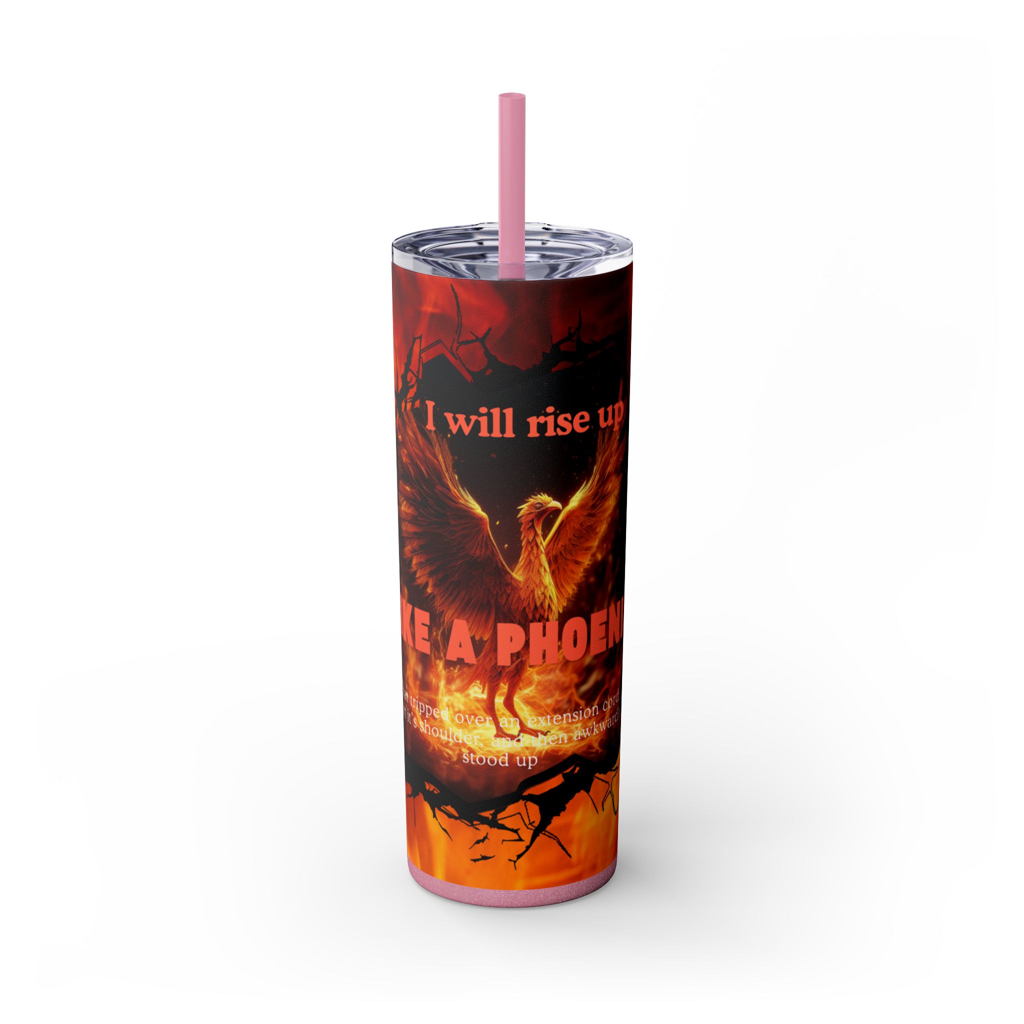 Fiery Phoenix Skinny Tumbler | Inspirational Drinkware, 20oz Travel Mug, Motivational Gift, Coffee Cup, Unique Water Bottle - Image 61