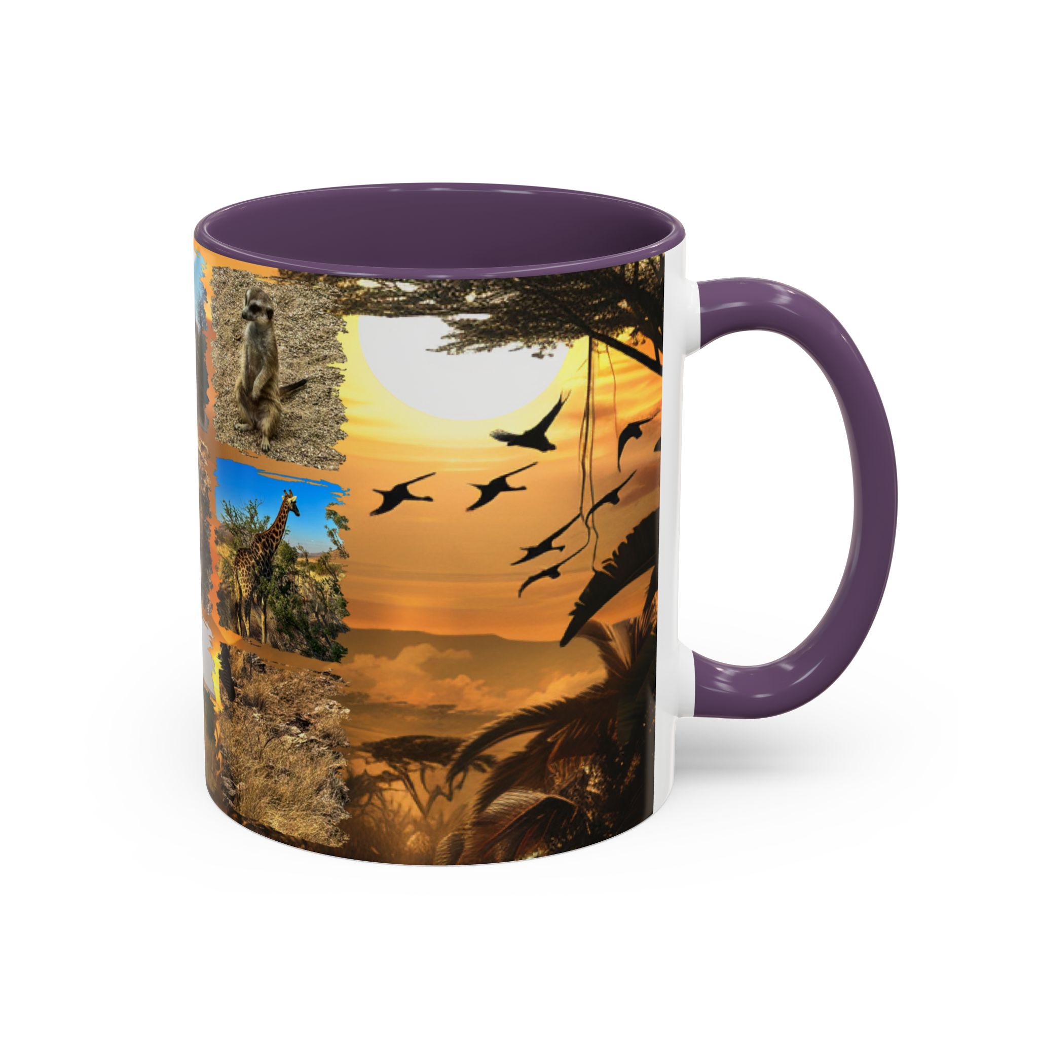 Wildlife Collage Accent Coffee Mug — Rustic Safari Animal Photo Design (11/15 oz) - Image 62