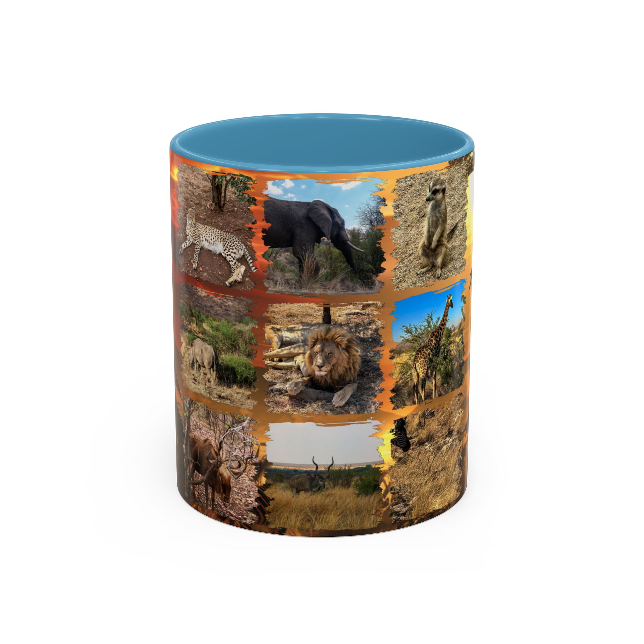 Wildlife Collage Accent Coffee Mug — Rustic Safari Animal Photo Design (11/15 oz) - Image 33
