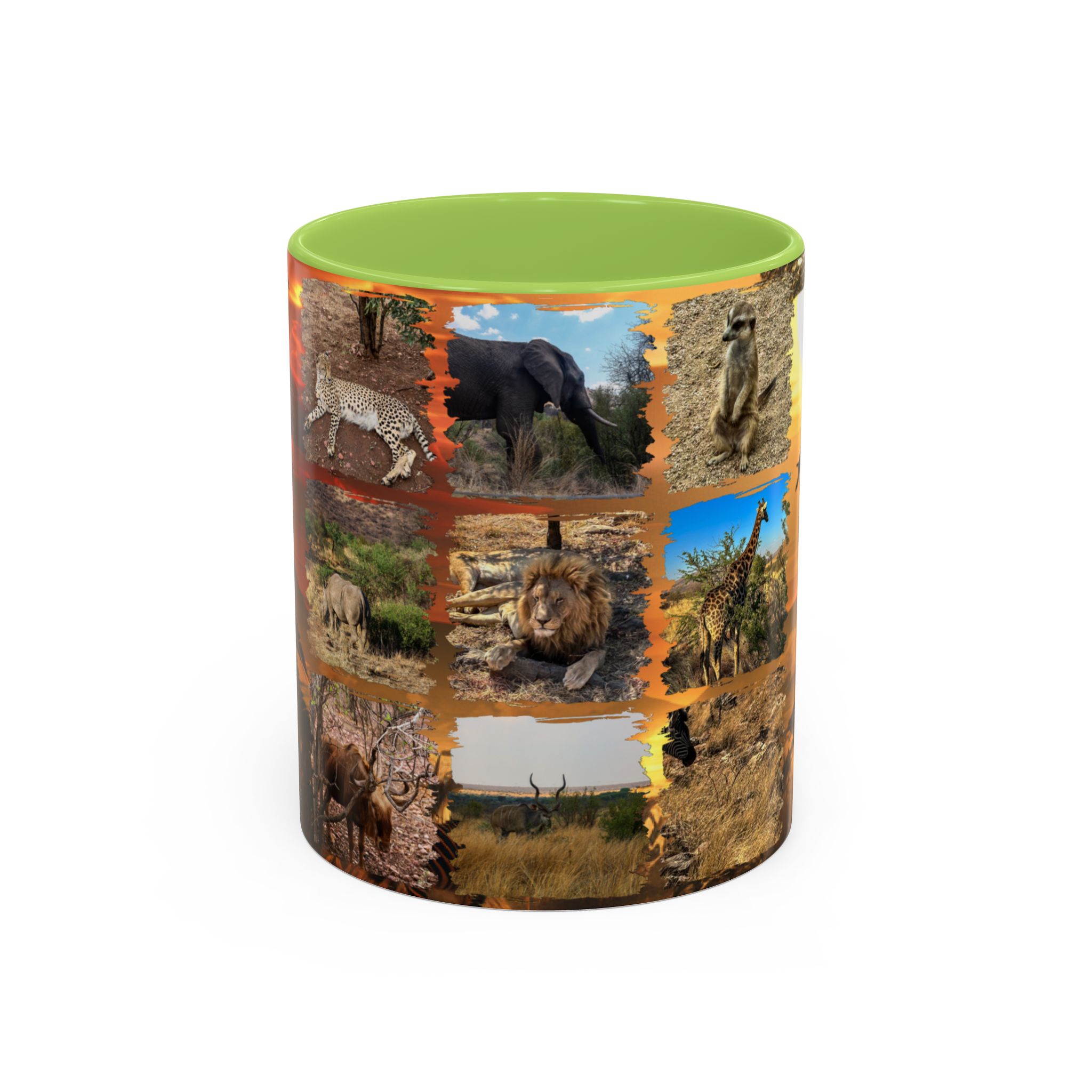Wildlife Collage Accent Coffee Mug — Rustic Safari Animal Photo Design (11/15 oz) - Image 57