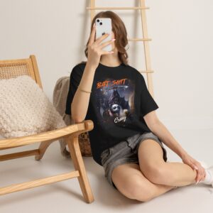 Bat Shit Crazy Unisex Heavy Cotton Tee, Funny Graphic T-Shirt, Unique Gift, Casual Wear, Halloween, Everyday Comfort