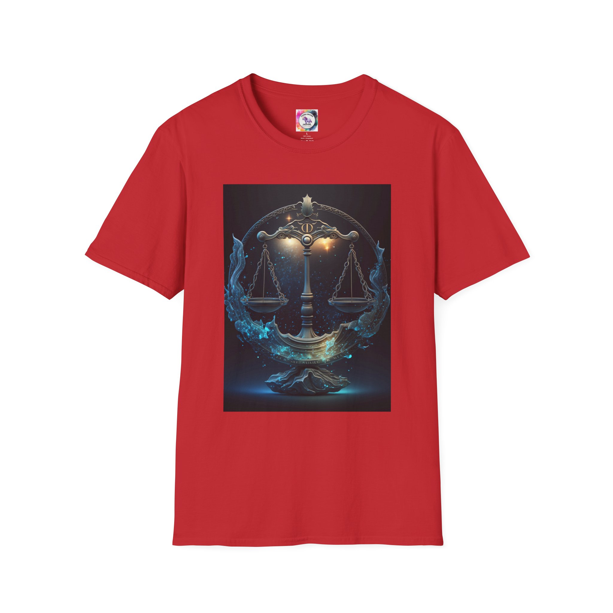 Libra Zodiac T-Shirt — Scales Astrology Tee with "I Was Perfectly Libra" Back Design - Image 56