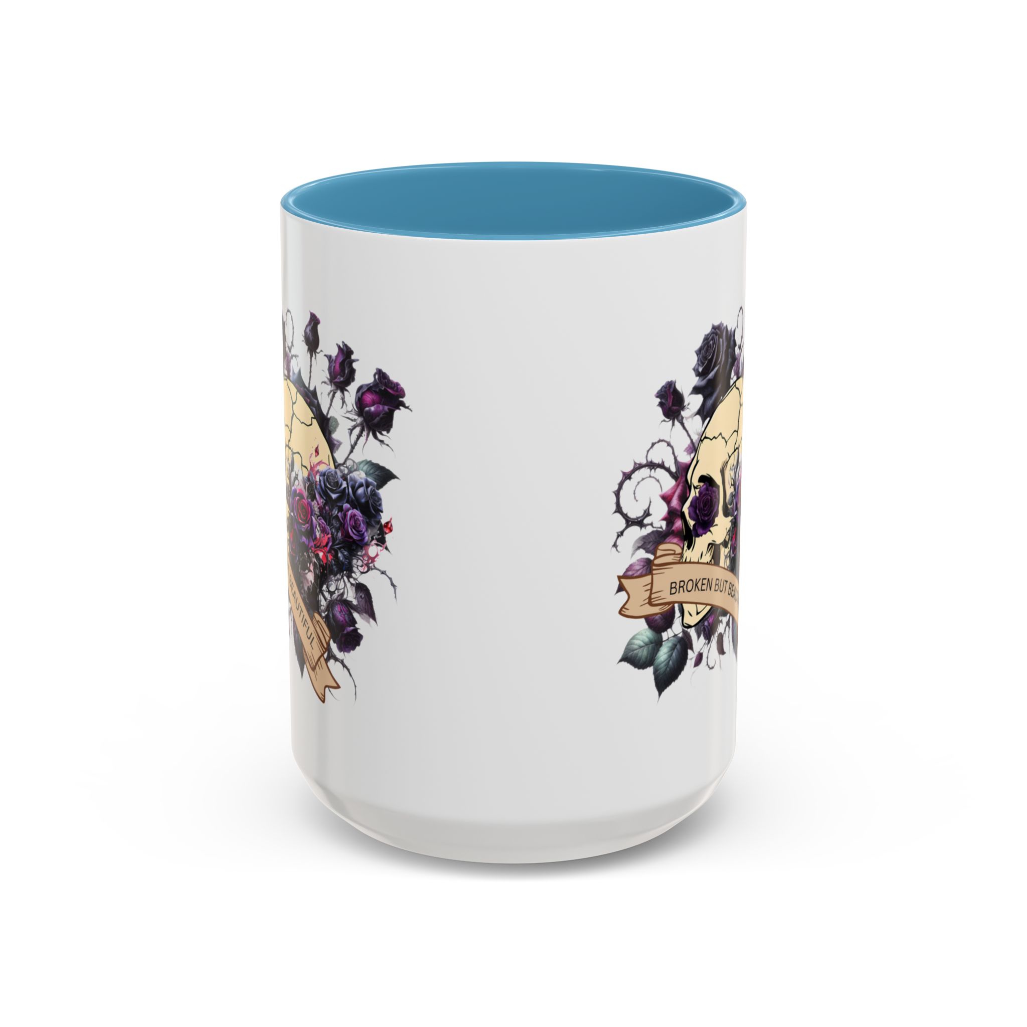 Broken But Beautiful Floral Coffee Mug - Gothic Gift for Tea Lovers, Unique Home Decor, Floral Skull Design, Ceramic Tea Cup, Gothic Mug - Image 37