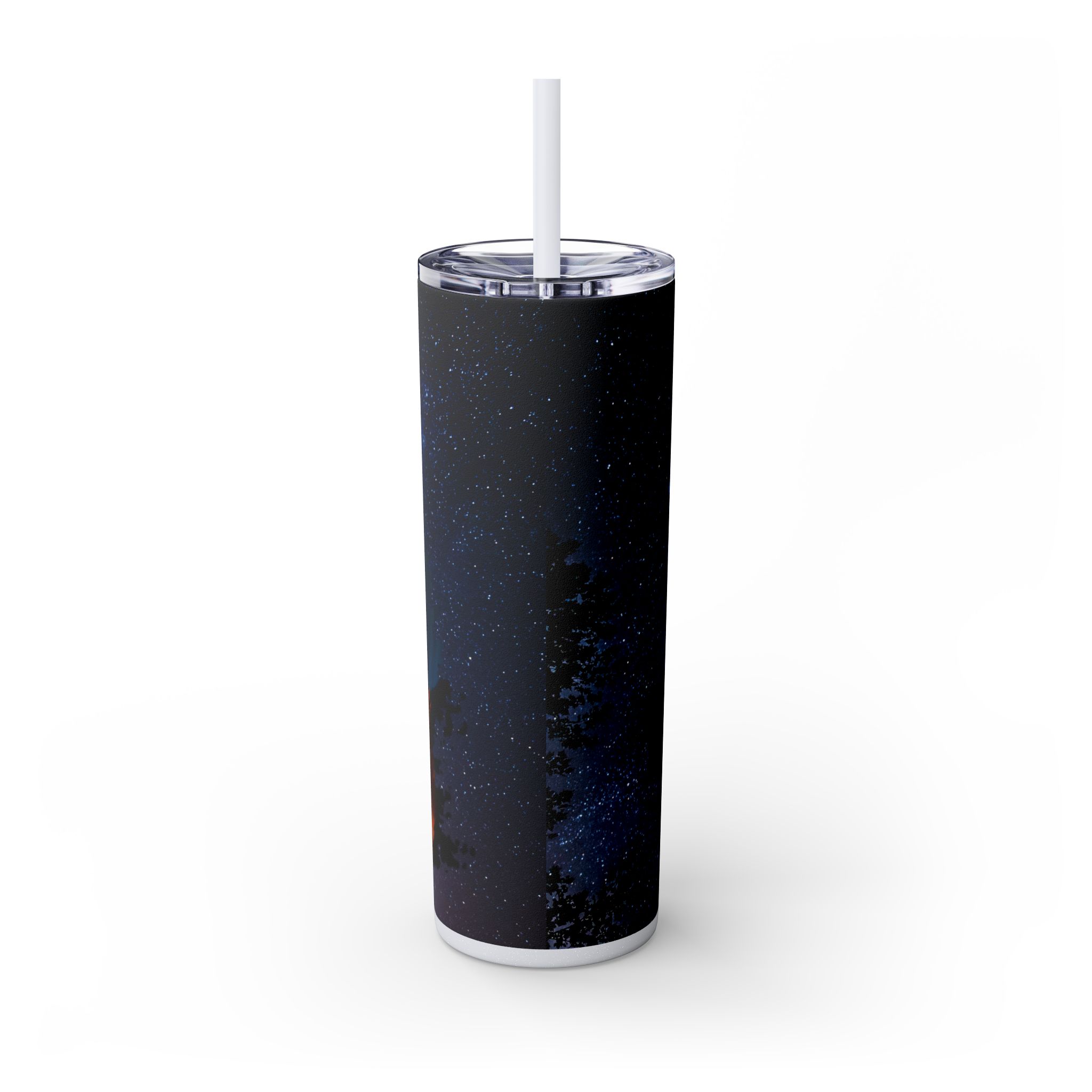20oz Skinny Tumbler with Straw - Inspirational Travel Scene, Eco-Friendly Drinkware, Adventure Mug, Outdoor Gift, Unique Party Favor - Image 58