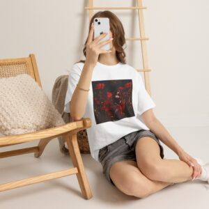 Gothic Rose Unisex Heavy Cotton Tee | Alternative Fashion Shirt, Edgy Graphic Tee, Gift for Her, Horror Aesthetic Apparel, Unique Style Top