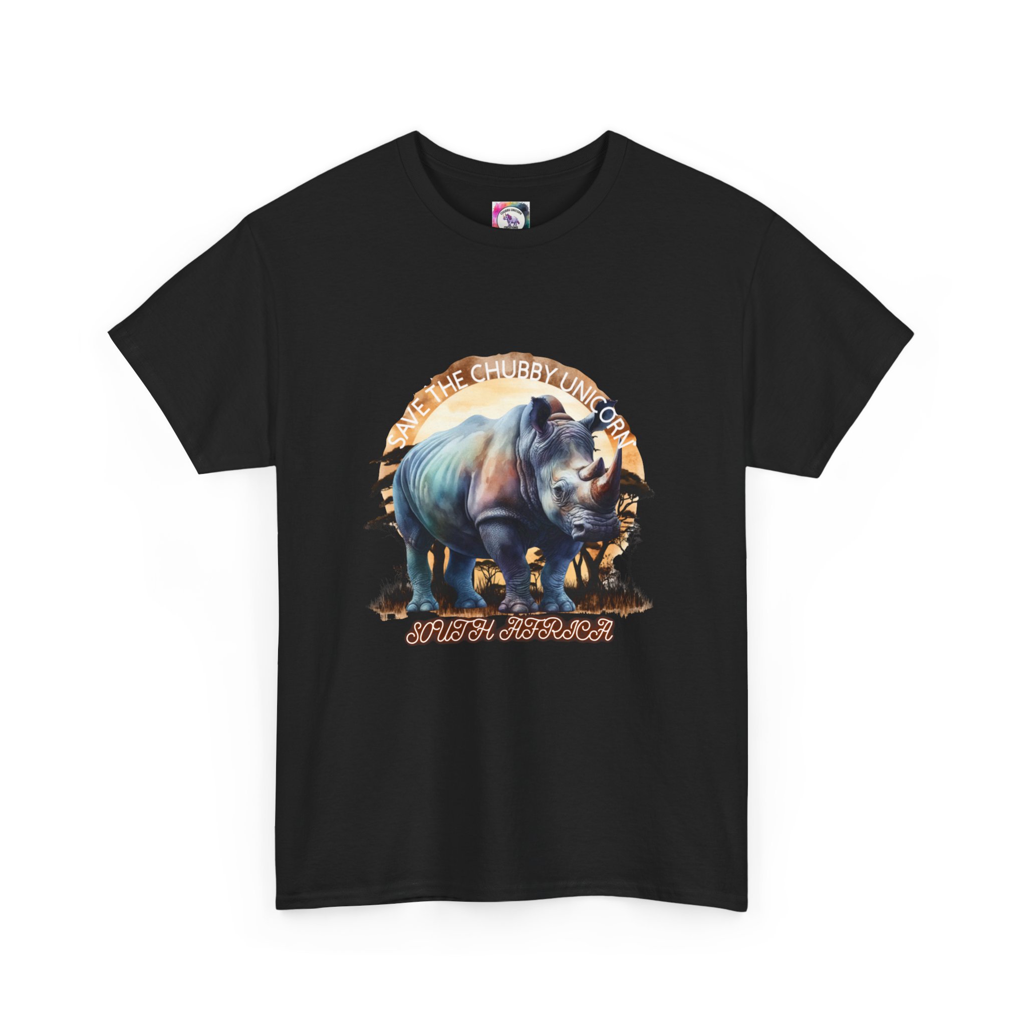 Vintage Rhino Graphic Tee | Comfortable Unisex Heavy Cotton Shirt | Animal Lover Gift | Eco-Friendly Fashion | Nature-Inspired Apparel - Image 13