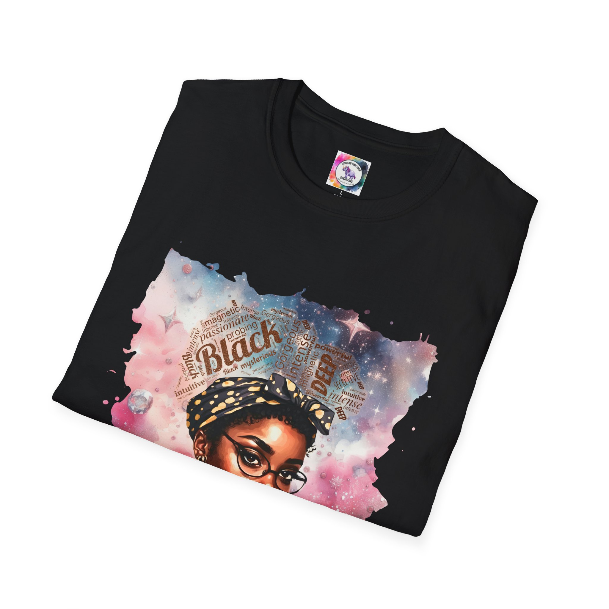 T-Shirt — 'Black Scorpio Queen' Afrocentric Watercolor Portrait Tee - Image 19