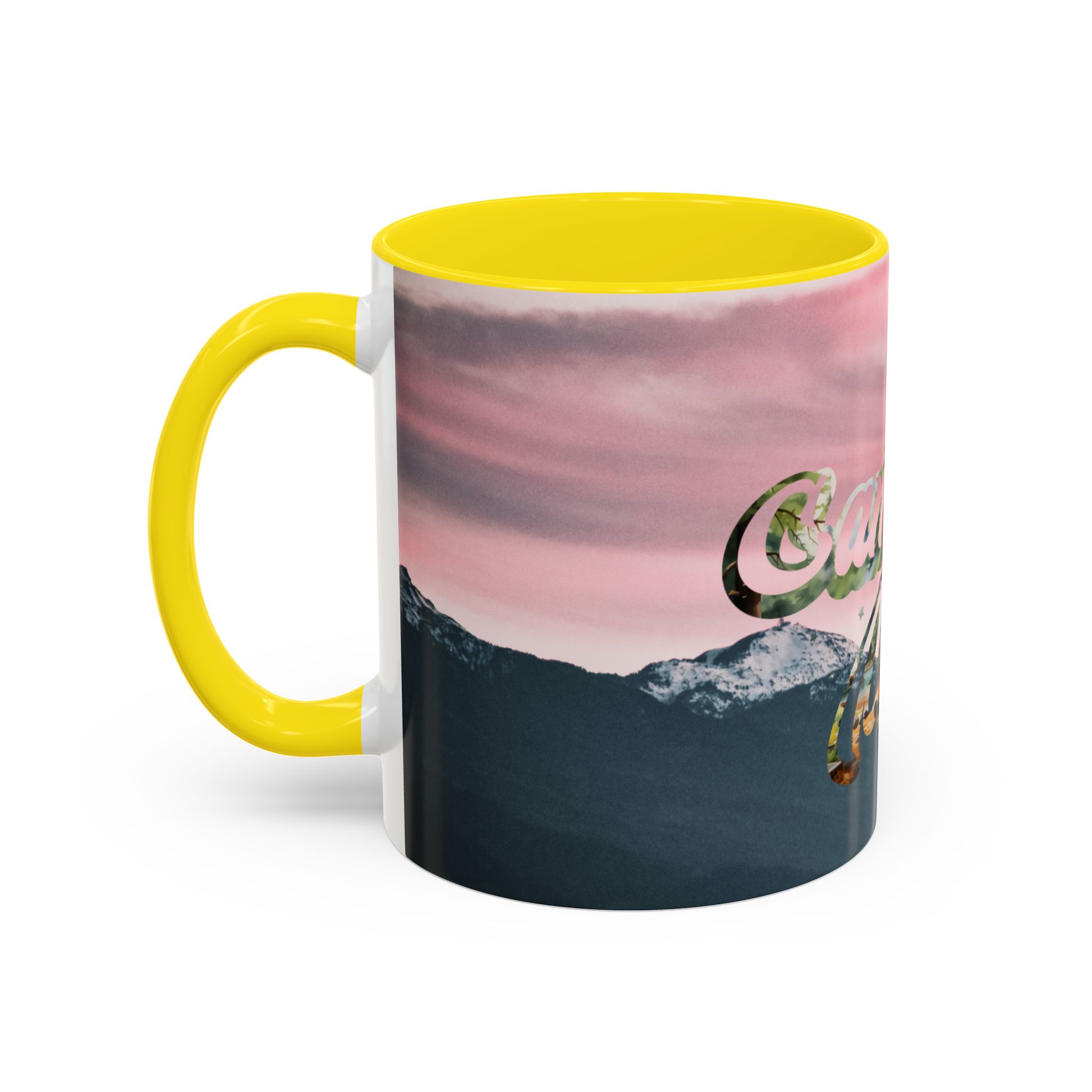 Camping Mode Coffee Mug — Pink Mountain Scenic Accent Mug (11/15oz) - Image 58