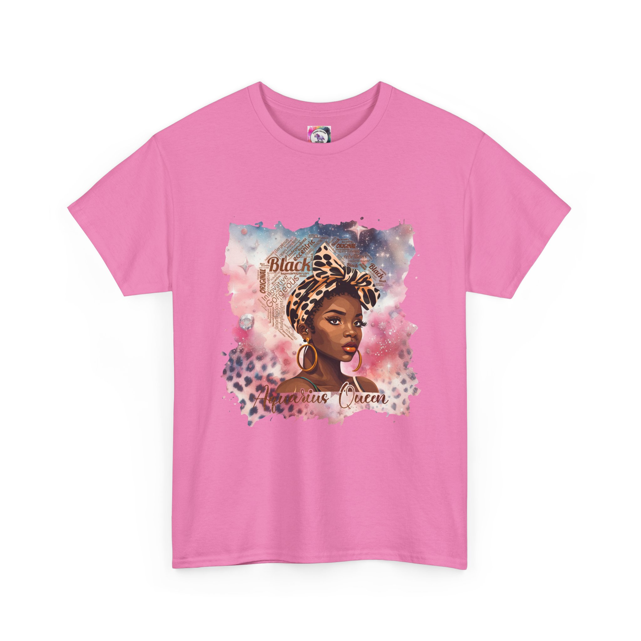 Black Aquarius Queen Tee — Watercolor Portrait T‑Shirt Celebrating Black Beauty - Image 44