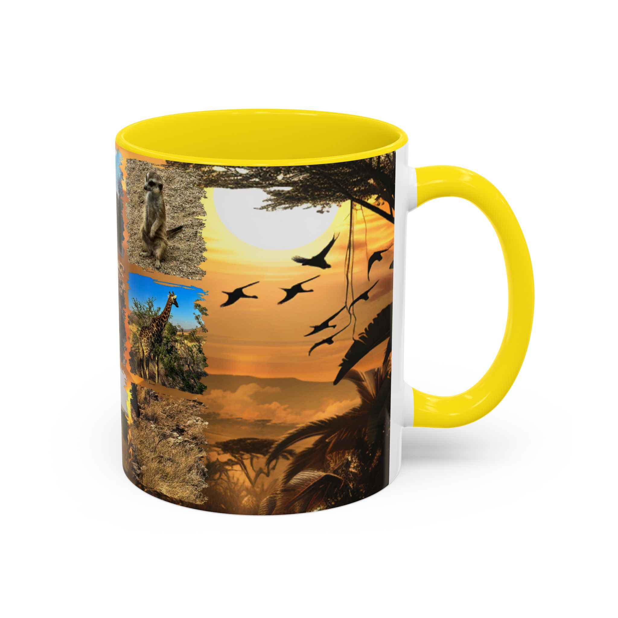 Wildlife Collage Accent Coffee Mug — Rustic Safari Animal Photo Design (11/15 oz) - Image 46