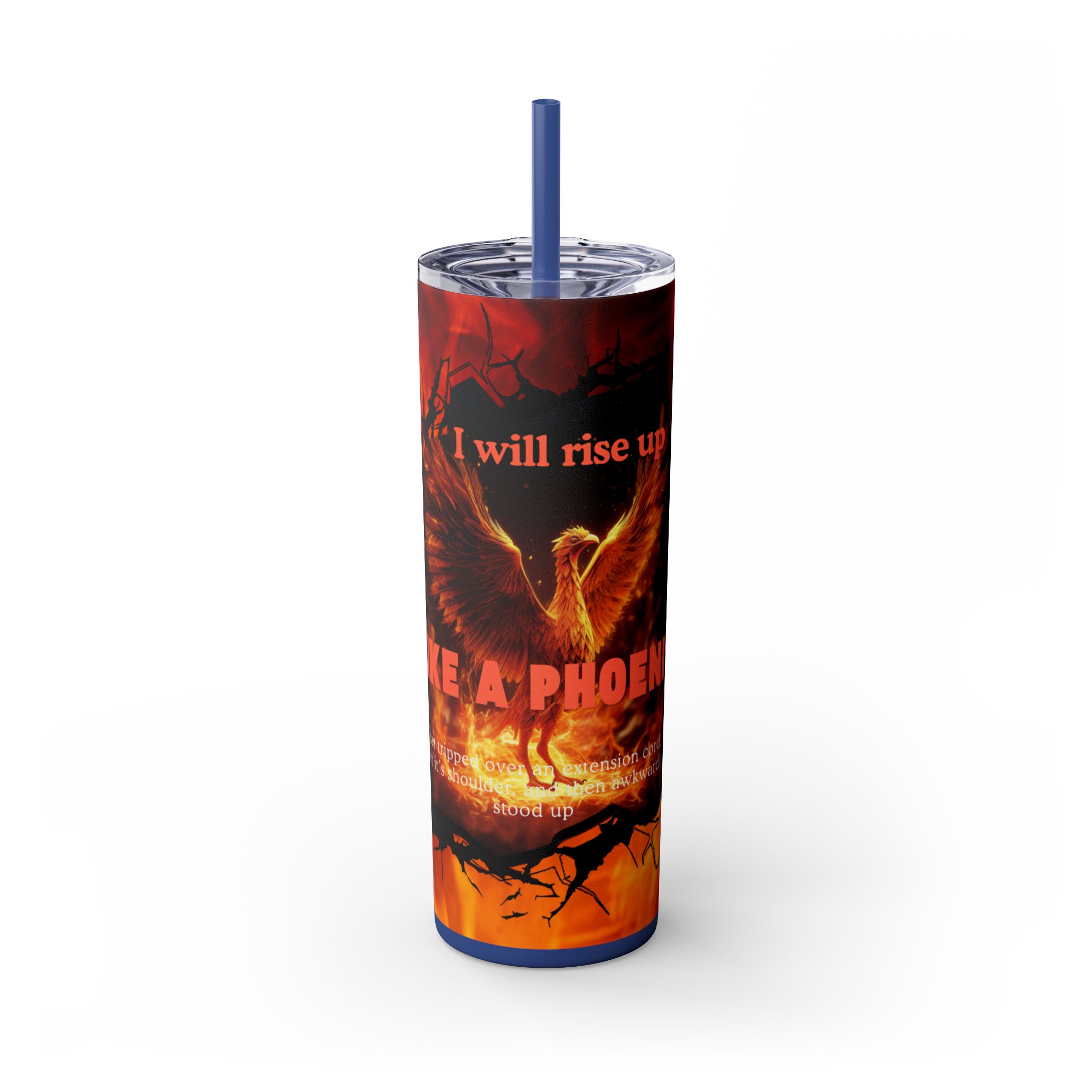 Fiery Phoenix Skinny Tumbler | Inspirational Drinkware, 20oz Travel Mug, Motivational Gift, Coffee Cup, Unique Water Bottle - Image 49