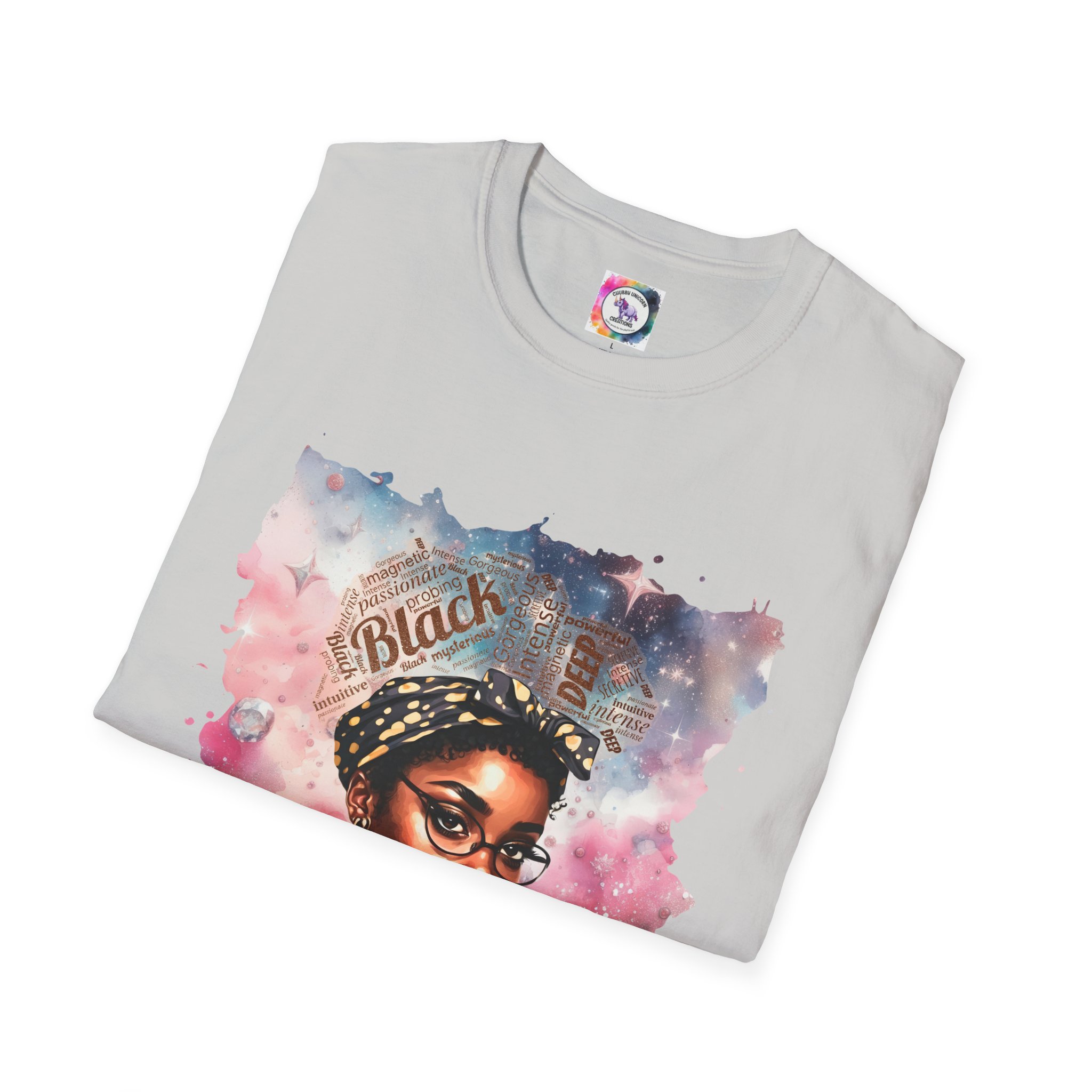 T-Shirt — 'Black Scorpio Queen' Afrocentric Watercolor Portrait Tee - Image 29