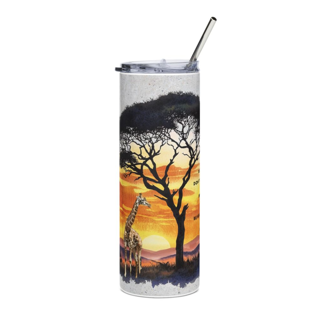 Giraffe Sunset Skinny Tumbler with Straw, 20oz – Ideal for Wildlife Lovers, Nature Enthusiasts, Eco-Friendly Gift, Travel Mug, Outdoor [...]