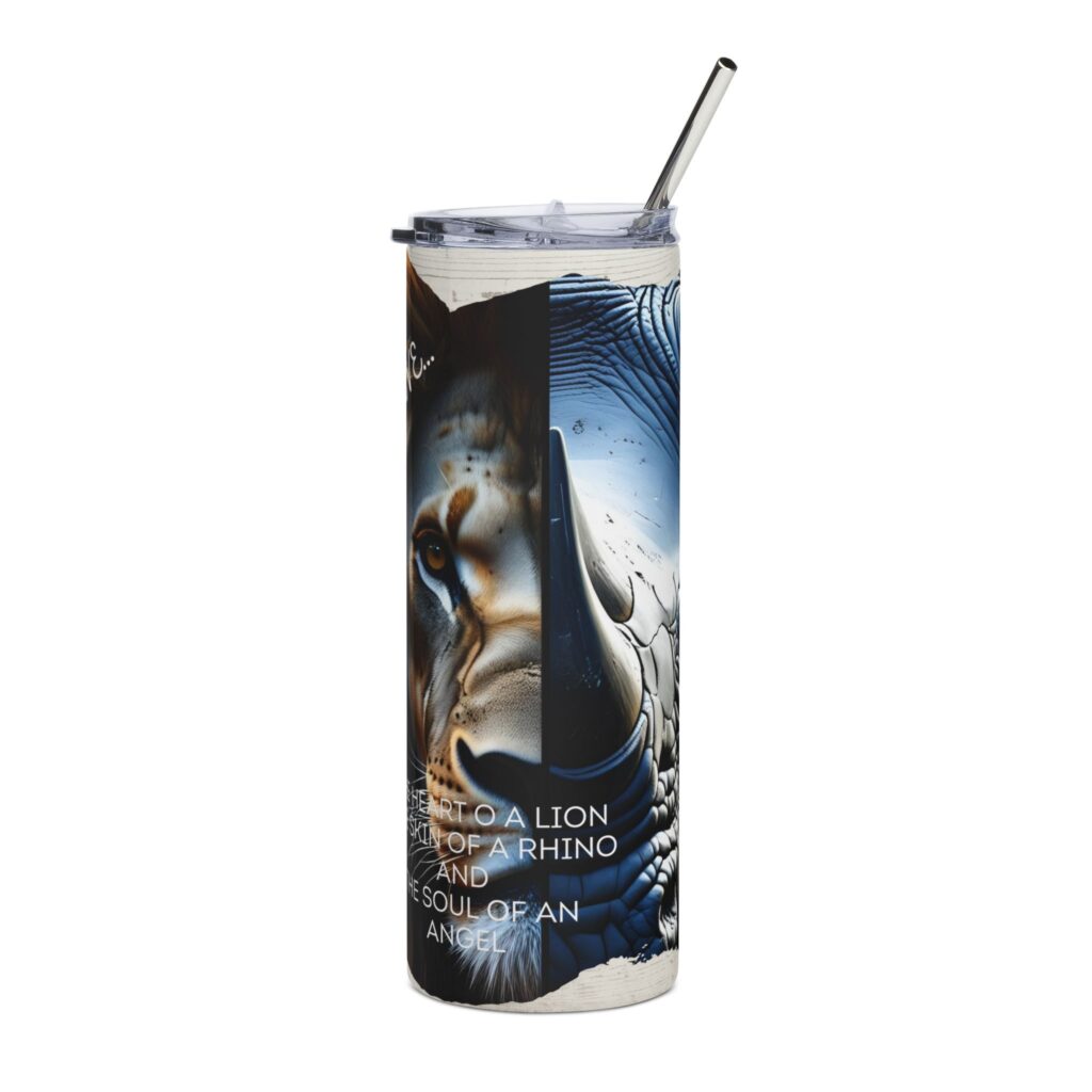 Inspirational Skinny Tumbler, 20oz | Motivational Drinkware for Animal Lovers | Perfect for Gifting, Traveling, and Daily Use
