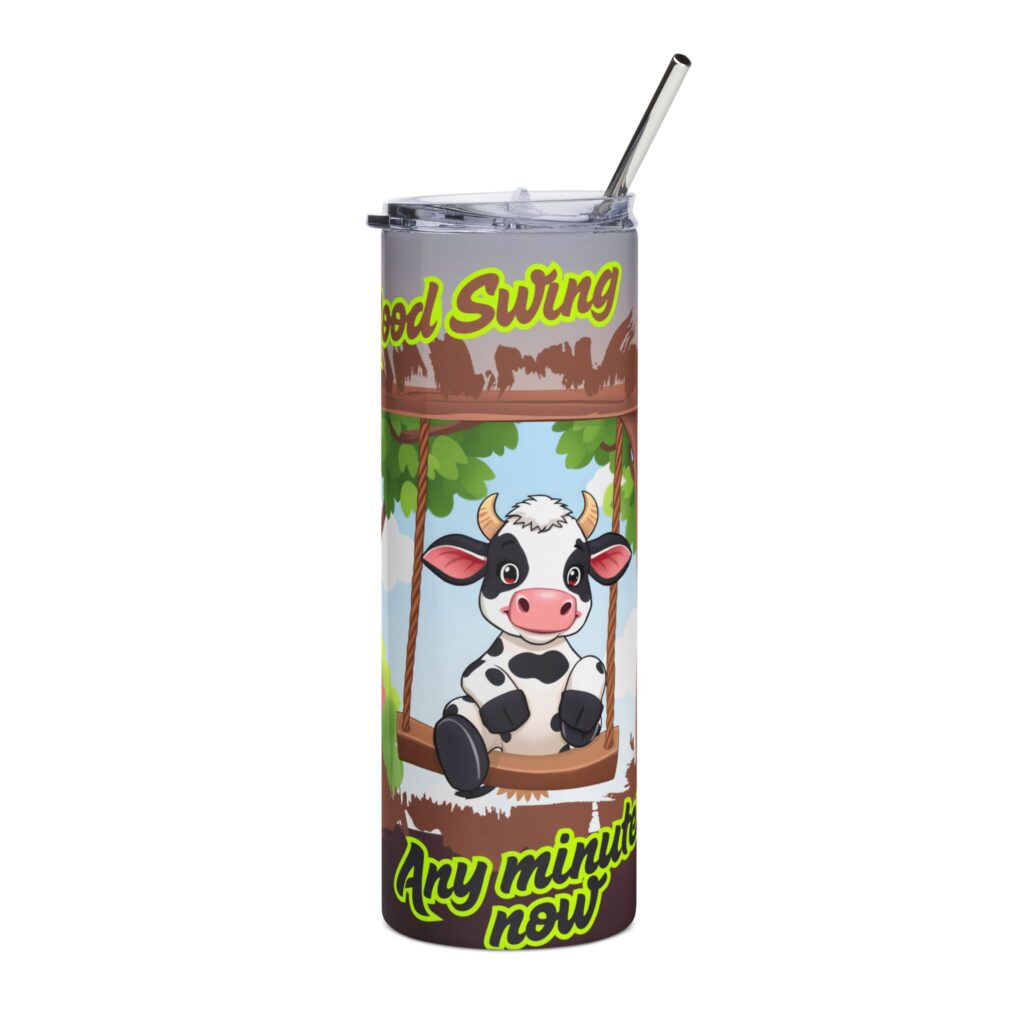Cow Swing Tumbler, Ideal for Nature Lovers, Gift for Birthdays, Summer Picnics, and Animal Enthusiasts, Mood Swing Drinkware