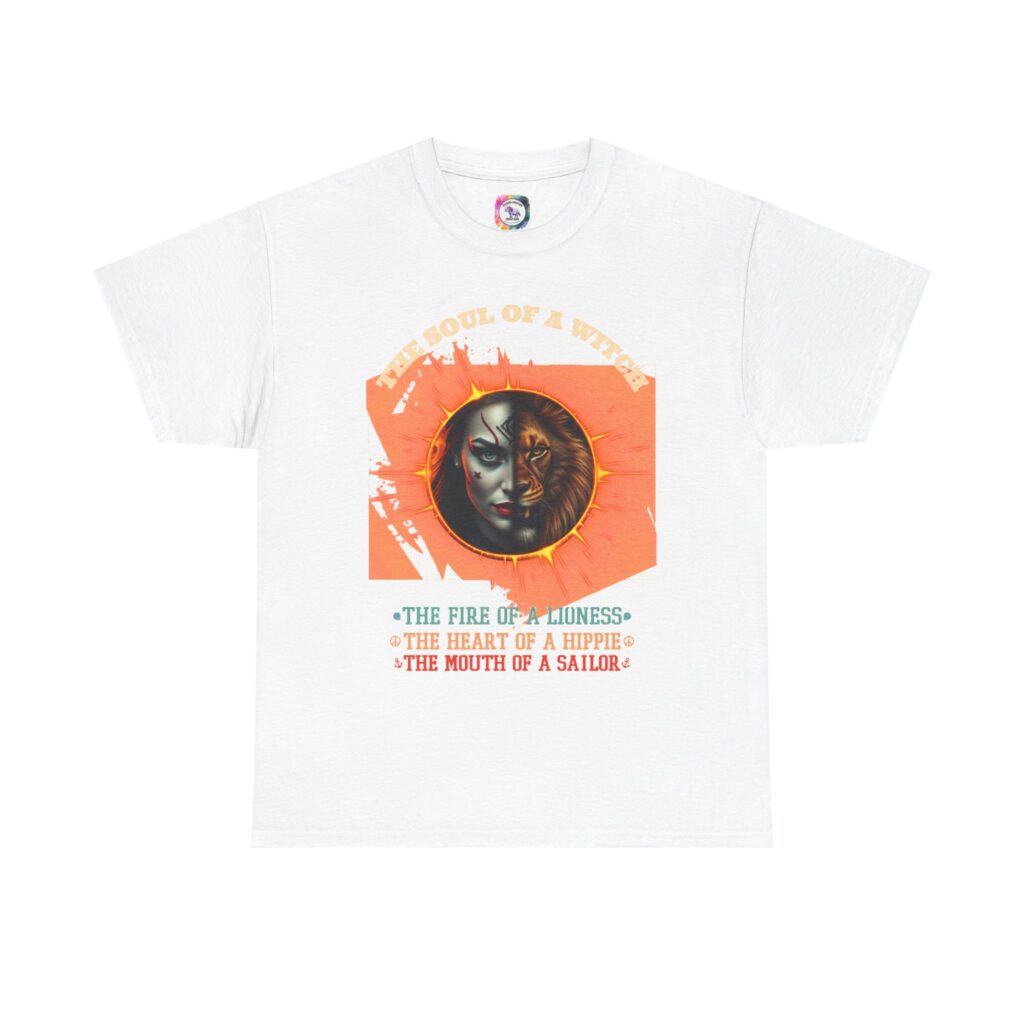 Soul of a Witch Tee - Unisex Heavy Cotton T-Shirt, Spiritual Apparel, Gift for Witches, Unique Graphic Tee, Witchy Vibes Shirt