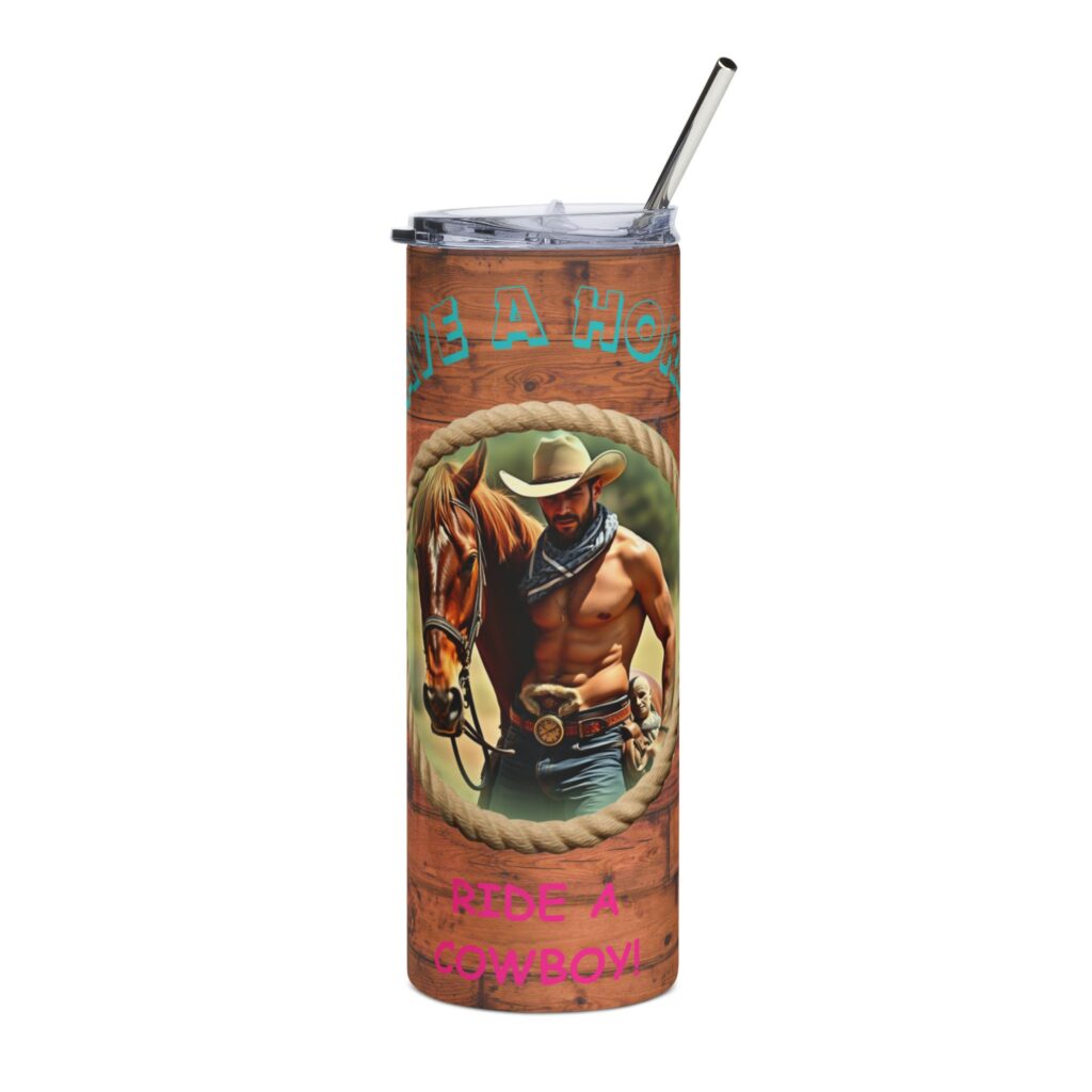 Rustic Cowboy Tumbler, Western Drinkware, Country Style, Fun Gift for Ranch Lovers, BBQ Parties, Outdoor Events